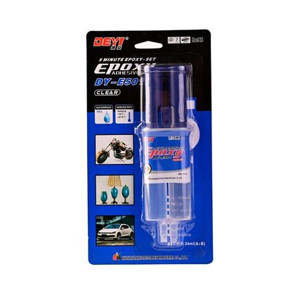 24 ml heldere spuit Epoxy-lijm DDEYI 5-minuten houtende vloeibare lijm met SGS-goedkeuring