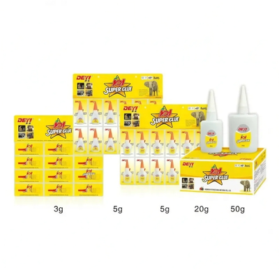 Rapid Cure 502 Super Glue met 15 tot 20 seconden aanvankelijke genezingstijd en 12 maanden houdbaarheid