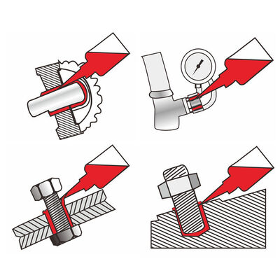Hgh Temperatuur Rood Kleine flespijp Afdichtmiddel Draadkas Kleefmiddel