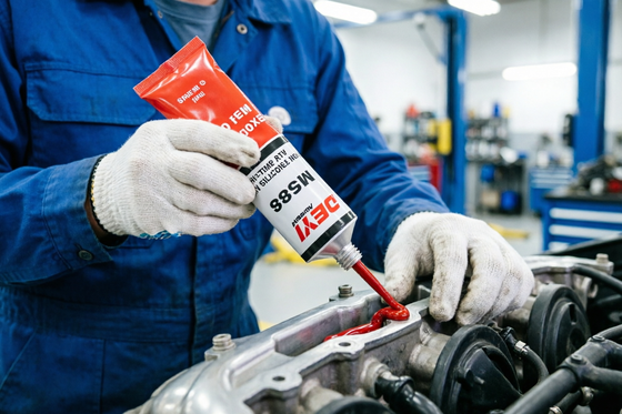 Industriële kwaliteit M588 Hoogtemperatuur Neutrale RTV-pakketmaker Rode afdichtingsmiddel voor effectieve en duurzame afdichtingstoepassingen