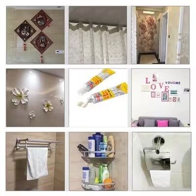 Witte nagelvrije kit, multifunctionele vloeibare lijm, hoge sterkte voor handdoekhaak