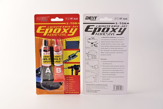 Quick-Set 4-Min 1:1 Mix Ratio Epoxy AB Glue High Shear Strength Adhesive voor industriële metaalreparatie
